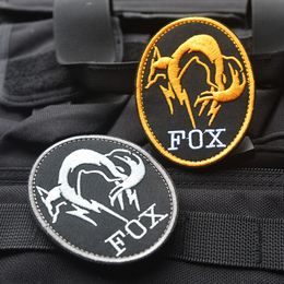 Black Metal Gear Solid Mgs Fox Hound Foxhound Ghost Broidered Patch