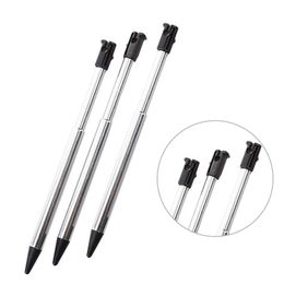 Stylet tactile rétractable en métal noir pour accessoires de jeu Nintend 3DS XL/LL