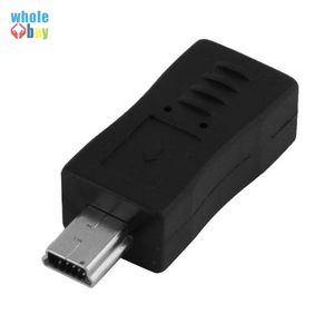 Noir Micro USB Femelle à Mini USB Mâle Adaptateur Connecteur Convertisseur Adaptateur Marque Date Livraison Gratuite