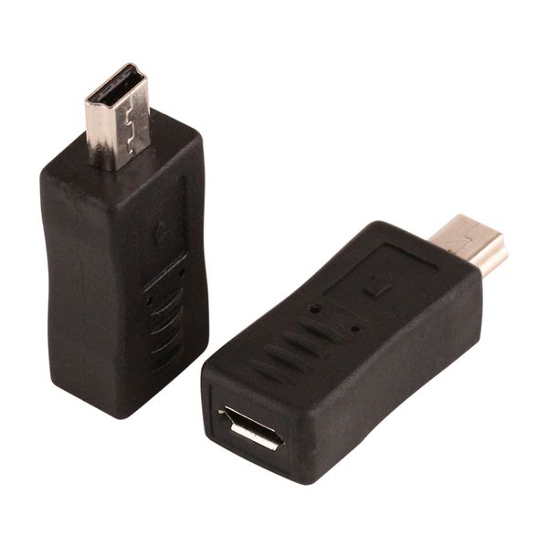Noir Mini 5Pin Mâle vers Micro USB Femelle Connecteur Adaptateur Chargeur Convertisseur Adaptateur