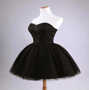 Black Mini Short Tulle Party Robes Jolie Lacep Laceup Back Back Robe Homecoming Sweet 16 Robes6640310