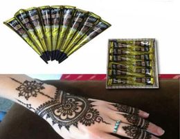Zwart natuurlijke Indiase henna tattoo -pasta voor lichaam tekenen zwarte henna tatoeages body art schilderen van hoge kwaliteit 25G7316140