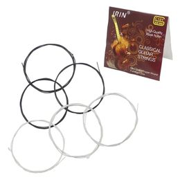 Noyau en Nylon noir plaqué cuivre enroulé 1er-6ème (.028-.043) 6 pièces jeu de cordes pour guitare classique