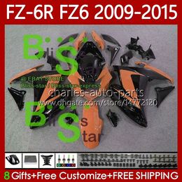 Carenados OEM naranja negro para YAMAHA FZ 6R 6N 6 FZ6 R N 600 FZ-6R FZ600 FZ6R 2009 2010 2011 2012 2013 2014 2015 Cuerpo 103No.109 FZ-6N 09 10 11 12 13 14 15 FZ6N 09- 15 Kit de Carrocería