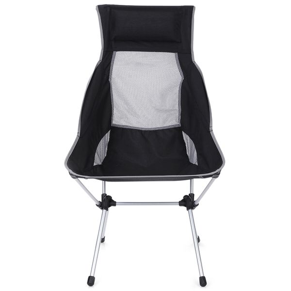 Sillón reclinable plegable de aleación de aluminio ultraligero para exteriores, negro, para acampar, sillón plegable portátil para un fácil montaje de eyección