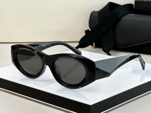 Zwarte ovale zonnebril voor vrouwen 3D glanzende zwarte/grijze bril Occhiali da Sole Designer Zonnebril Sonnenbrille tinten Gafas de Sol UV400 Bescherming Eyewear met doos