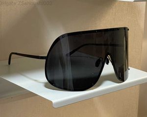 Lunettes de soleil noires surdimensionnées pour femmes et hommes, lunettes de sport, occhiali da sole, lunettes UV400 avec boîte TZK7