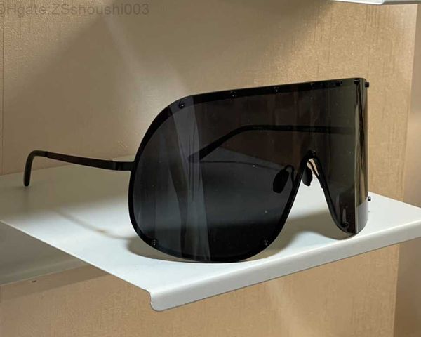 Lunettes de soleil noires surdimensionnées pour femmes et hommes, lunettes de sport, occhiali da sole, lunettes UV400 avec boîte SZWZ