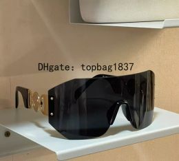 Gafas de sol de lujo con envoltura extragrande negra para mujeres y hombres Gafas sin montura en negro y gris Sunnies Diseñadores Gafas de sol Sunnies UV400 Gafas con caja de regalo original