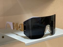 Zwarte Oversize Wrap Zonnebril voor Dames Heren Zwart Grijs Randloze Bril Sunnies Ontwerpers Zonnebril Sunnies Brillen metRUT6