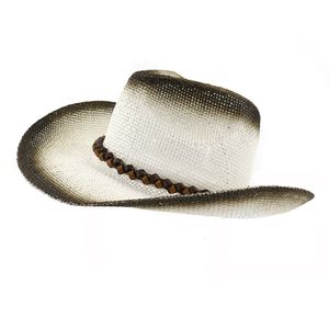 Zwarte verf spuiten brede rand cowboy jazz stro hoed zomer vrouwen man panama boater cap outdoor ademend strand reizen zon cap
