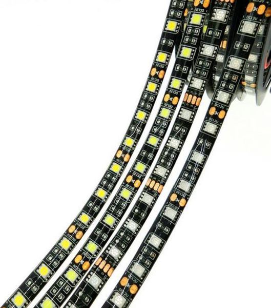 Braves LED Black PCB 5050 RVB IP65 IP65 Emperpaner DC12V 300led 5m Lights LED flexibles 100m LOT6070019