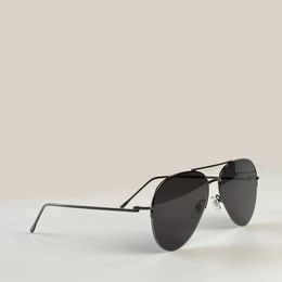 Lunettes de soleil pilotes noires, lunettes de soleil d'été, gafas de sol Sonnenbrille UV400, vêtements unisexes avec boîte