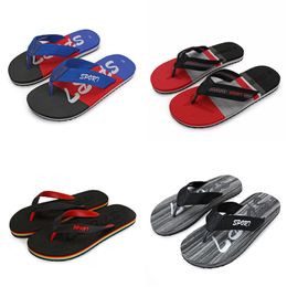 Zwart roze zomer Red Spring Slippers Groen Geelblauw Bruine Heren Lage Top Ademende zachte zoolschoenen Flat Men Gai-4 77