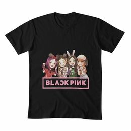 Zwart roze t -shirt voor mannen dames katoen t -shirt hiphop tees tops Harajuku streetwear 220618