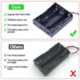 Plástico negro 1x2x 3x 4x 18650 caja de almacenamiento de batería