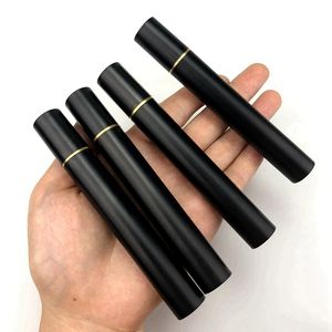 Plástico negro ABS tubo pre-roll para fumar frasco con sello vacío caja de almacenamiento portátil caja de paquete enrollador de cigarrillos soporte para cigarros botella de hierba de tabaco