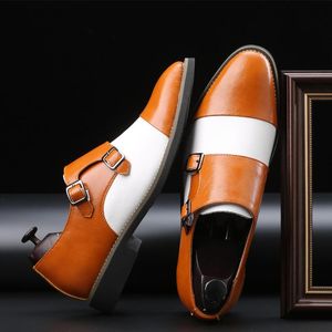 Mentleman blanc pointu blanc mélange de chaussures en cuir oxford hommes de mariage décontracté robe formelle chaussures sapatos tenis masculino 34985