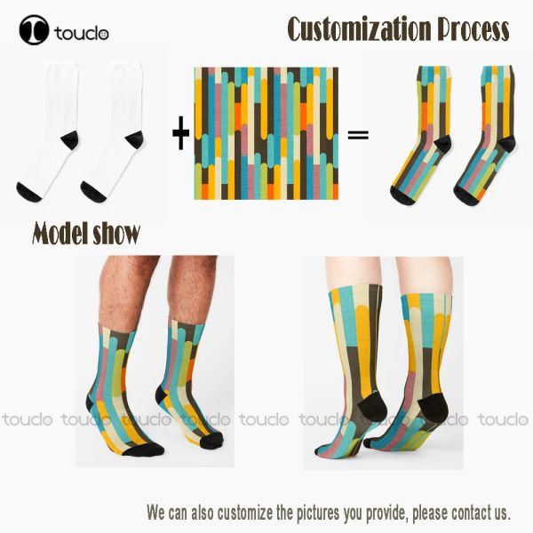 Cadeaux de chiens de caniche noire sur chaussettes bleues drôles pour femmes 360 ° Impression numérique personnalisée Unisexe personnalisé pour adolescents adolescents pour jeunes chaussettes