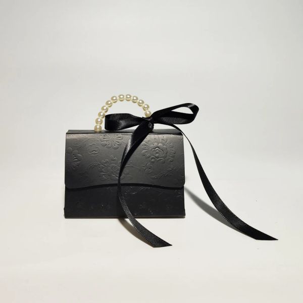 Black Portable Regalo Party Bedding Favor Cajas de dulces Baby Shower Bag Bags Diy Creative Candy Caja romántica Marlage