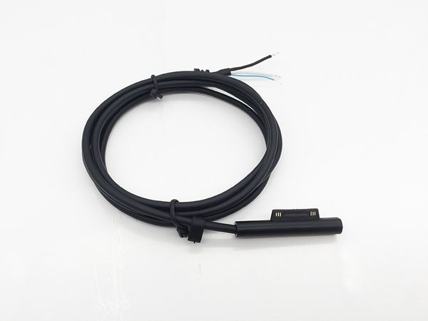 Câble adaptateur de chargeur d'alimentation TPE en cuivre pur noir, 1.8M, 2,58 a, remplacement pour Microsoft Surface Pro 3/4