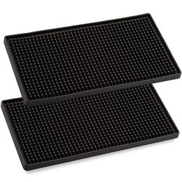 Tapis de vaisselle en PVC noir caoutchouc souple pour Bar maison Restaurant Table à manger isolation de vidange verres à vin 220627