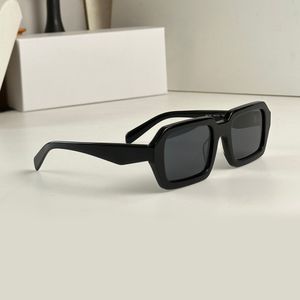 Lunettes de soleil rectangulaires noires pour hommes 12S, lunettes d'été, gafas de sol Sonnenbrille UV400, avec boîte