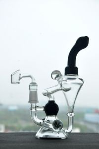 Narguilés recycleurs noirs Bongs nexusglass hitman verre hightimes Bong 14,4 mm joint en verre huile dab rig