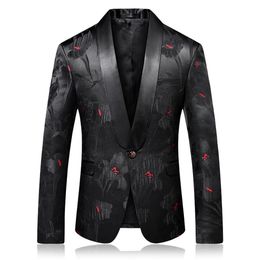 Zwart Rood Blazer Slanke Masculino Abiti Uomo 2018 Bruiloft Prom Blazers Voor Mannen Stijlvol Jasje Chaquetas Hombre De vestir 4xl3008