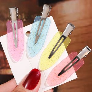 Zwart Rood Blauw Eenvoudig Snoep Kleur Haar Clips Haarspeld Makeup Clips Kleine Duck Bobby Pins Barrettes voor Dames Meisjes Mode-sieraden