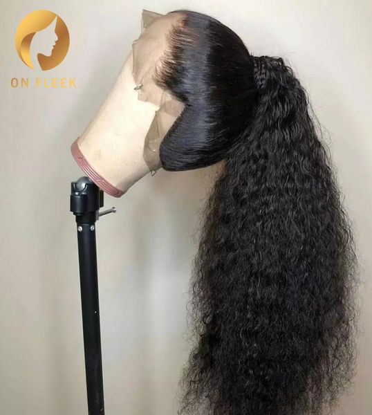 Pelucas delanteras del cordón sintético del frente del cordón 360 del marrón rojo negro para las mujeres negras Pre arrancadas con el pelo del bebé peluca rizada rizada del cordón 1904461