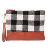 Sac cosmétique à plaid rouge noir rouge flanelle Black Leopard Handbag Blanks CN Warehouse Overnight Clutch DOMIL106-1139