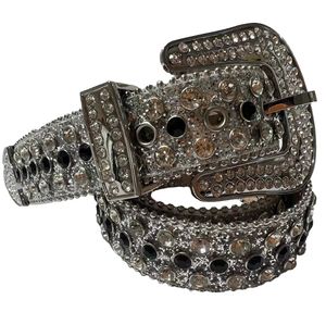 Zwart Rood Volledige strass Bb Simon riem Designer riem voor mannen vrouwen tailleband als cadeau