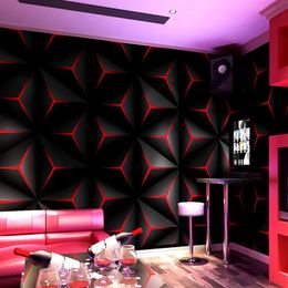 Rollo de papel tapiz con textura de oro, rojo y negro, patrón de rayas geométricas, papel de pared de vinilo de pvc, decoración del hogar para sala de estar, 271Q