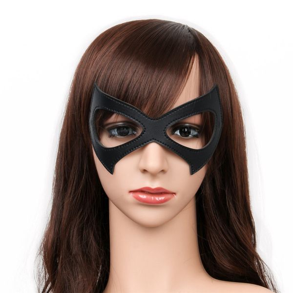 Lunettes de masque sexy en cuir rouge noir Accessoires de cosplay d'Halloween 3 types