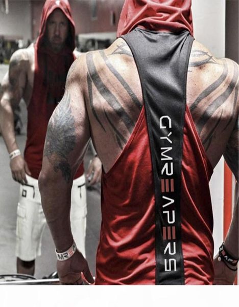 Black Red Men039S Designer Tshirt gymnase masculine Muscle Sans manches débardeur