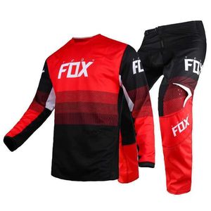 Ensemble d'équipement de course de Motocross, noir/rouge, maillot d'équipe 180, pantalon MX SX, combinaison de cyclisme tout-terrain, Kits de moto, livraison gratuite