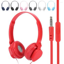 Auriculares negros rojos y blancos Auriculares con cable Auriculares sobre la oreja Auriculares de sonido estéreo con micrófono Juego FM Auricular de música