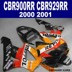 Ensemble de carénages ABS noir rouge jaune pour Honda CBR900RR CBR929 2000 2001 kit de carénage CBR929RR00 01 OI89