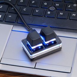 Black RGB USB-toetsenbord 2-key kopie en plak één-key wachtwoord Meerdere sleutelcombinaties Aangepaste sneltoetsen OSU Gaming-toetsenbord