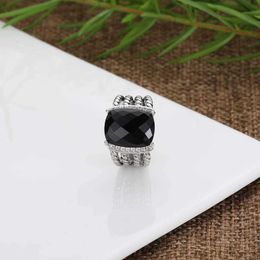 Zwarte Ring Collectie Vintage Zirkoon Mode Dames Memorial Day Gift