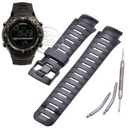Bracelet en caoutchouc noir adapté au bracelet militaire pour hommes Suunto XLander pour accessoires de bracelet de montre SUUNTO XLANDER 240116