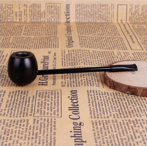 Popeye – tuyau en bois massif à fond rond en bois de santal noir, marteau classique, tige droite et fine à l'ancienne, Mini accessoires