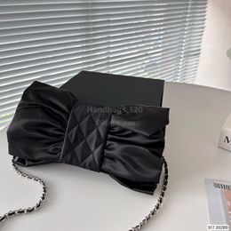 Noir Satin Arc Fée Sacs De Soirée Sacs À Main De Haute qualité pour les Femmes De Mariage De Mariée Embrayages Bourse Chaîne Sac À Bandoulière