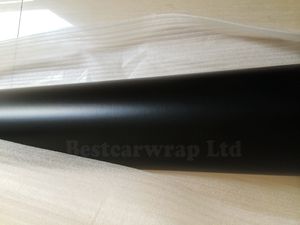 Zwart satijn mat vinyl wrap met luchtbel car wrap film Matzwarte verpakkingsfolie Voertuigwraps Maat 1 52x30m Rol 4 98x98f303t