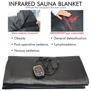 Zwarte sauna deken verwarming dekens voor lichaam shaping en afslanken lymfatische drainage schoonheid machine
