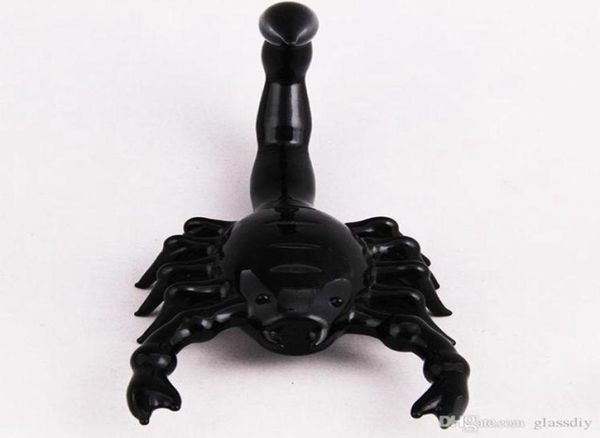 Pipe à fumer à la main en Scorpion noir, brûleur à huile en forme d'animal, bang à tabac 100g Bubbler6009819