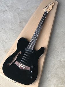 Black Semi Hollow Body elektrische gitaar met palissander toets, speciale pick-ups, op maat gemaakte services
