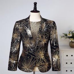 Zwarte Pailletten Blazer Mannen Pakken Ontwerpen Jas Heren Podiumkostuums Voor Zangers Kleding Ster Stijl Jurk Punk Rock Masculino Homme M257o