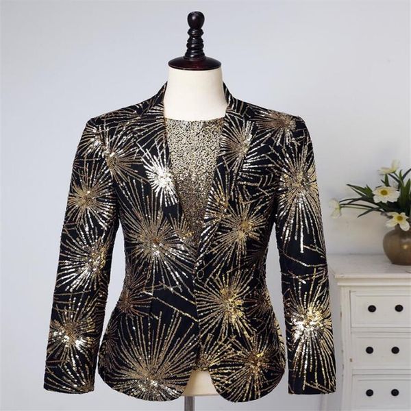 Paillettes noires blazer hommes costumes conceptions veste hommes costumes de scène pour chanteurs vêtements star style robe punk rock masculino homme b2291